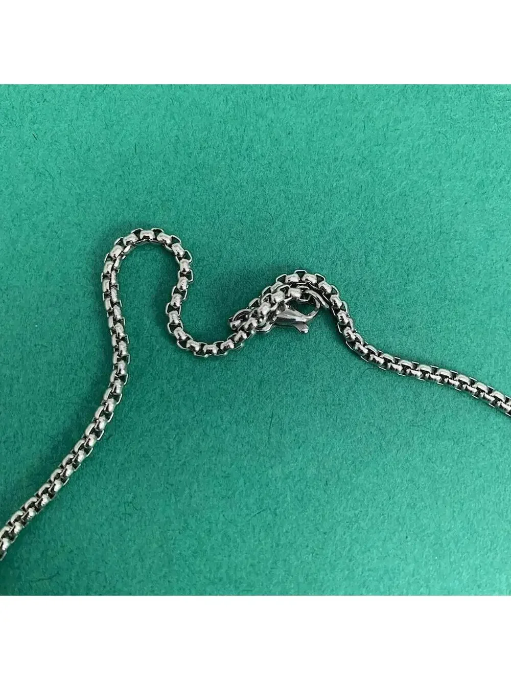Cyber Grunge y2k Brass Knuckle Stainless Steel Silver Necklace. Chain is